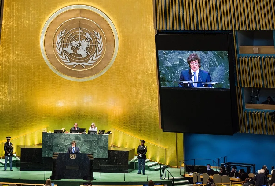 Milei acusa a la izquierda global de usar la "violencia política" y califica a la ONU como "un gobierno de burócratas"
