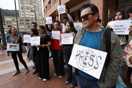 Periodistas de medios internacionales en Colombia rechazan el asesinato de colegas en Gaza