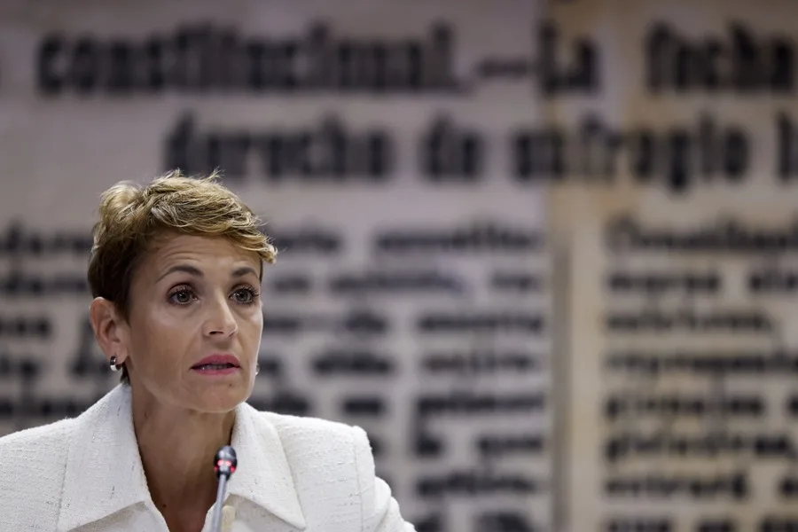 La presidenta del Gobierno de Navarra, María Chivite,