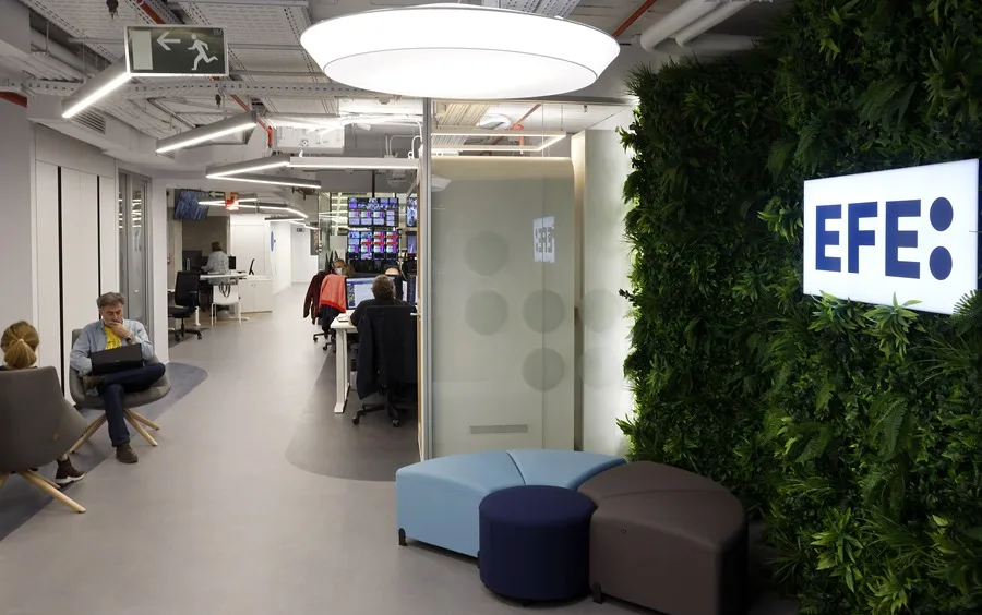 Vista general de la primera planta de la sede de la Agencia EFE en la avenida de Burgos.