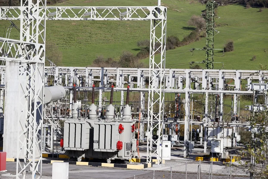 Una subestación eléctrica