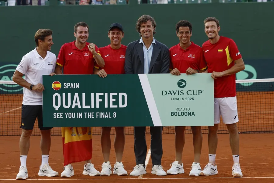 El equipo español de la Copa Davis.