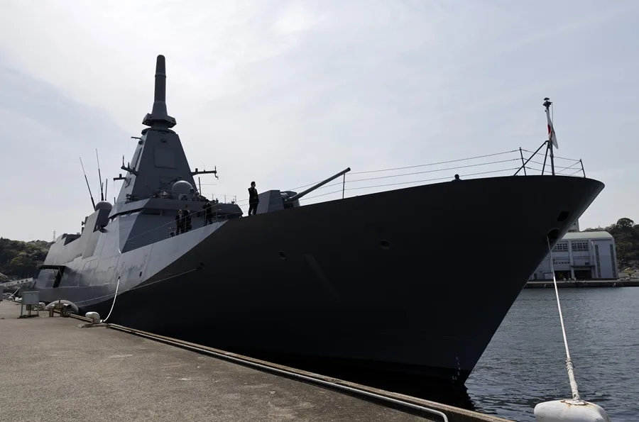 Imagen de archivo de la fragata furtiva FFM Mogami de la Fuerza de Autodefensa Marítima de Japón.