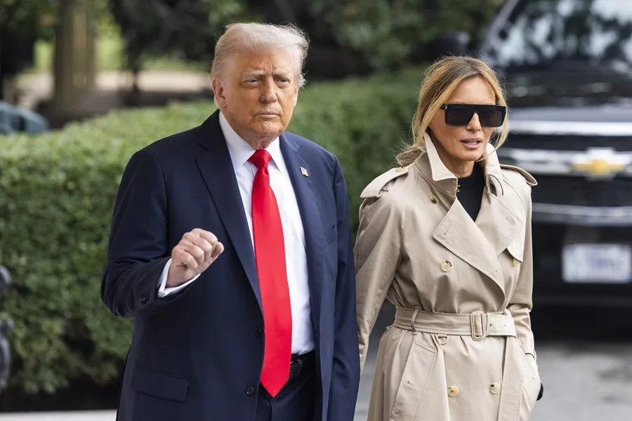 El presidente de EEUU, Donald Trump, y la primera dama, Melania Trump. 