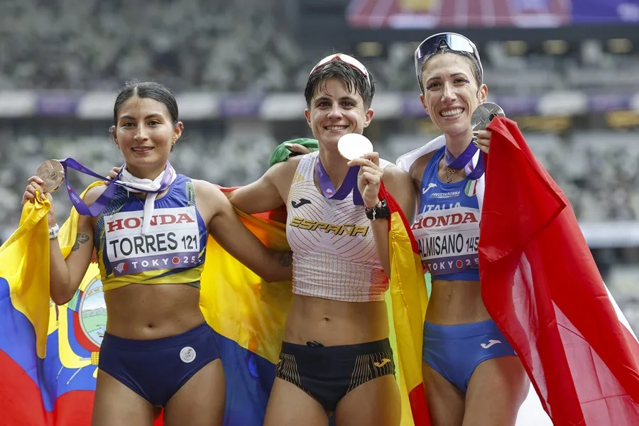 María Perez, campeona del mundo de 35 kilómetros marcha