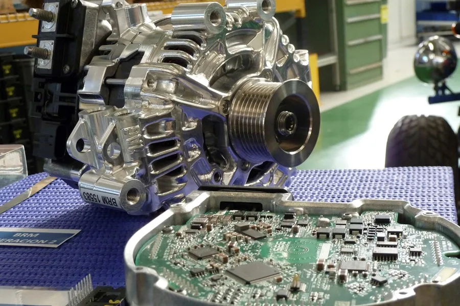 Un motor en una fábrica en Cantabria.