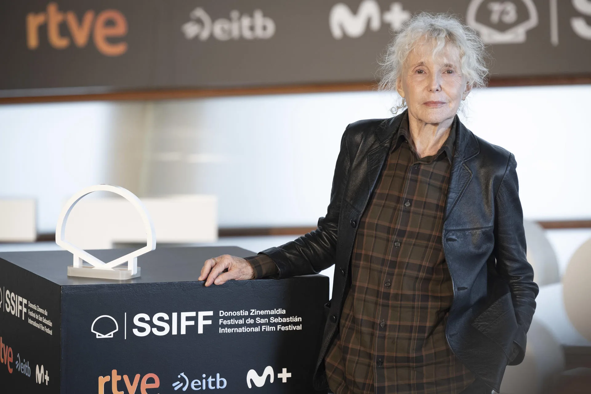 French filmaker Claire Denis poses on the ocassion of the International Film Festival of San Sebastian, Spain on 21 September 2025. EFE/ Javier Etxezarreta