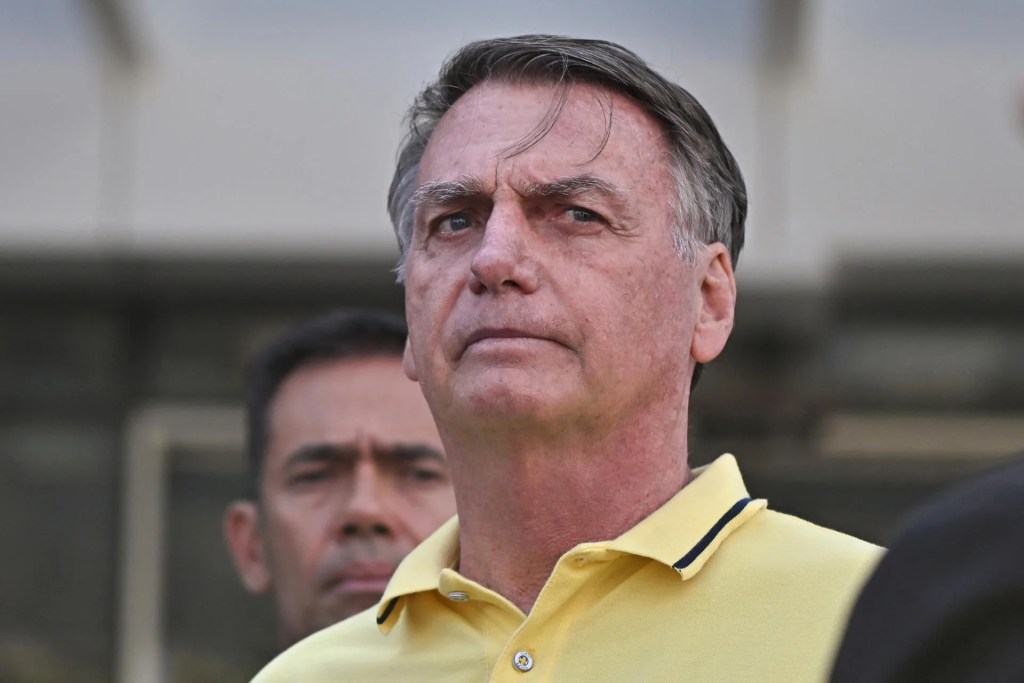 (FILE) Photo of former Brazilian President Jair Bolsonaro leaving DF Star Hospital in Brasilia, Brazil. Aug. 16, 2025. EFE/Andre Borges FILE
