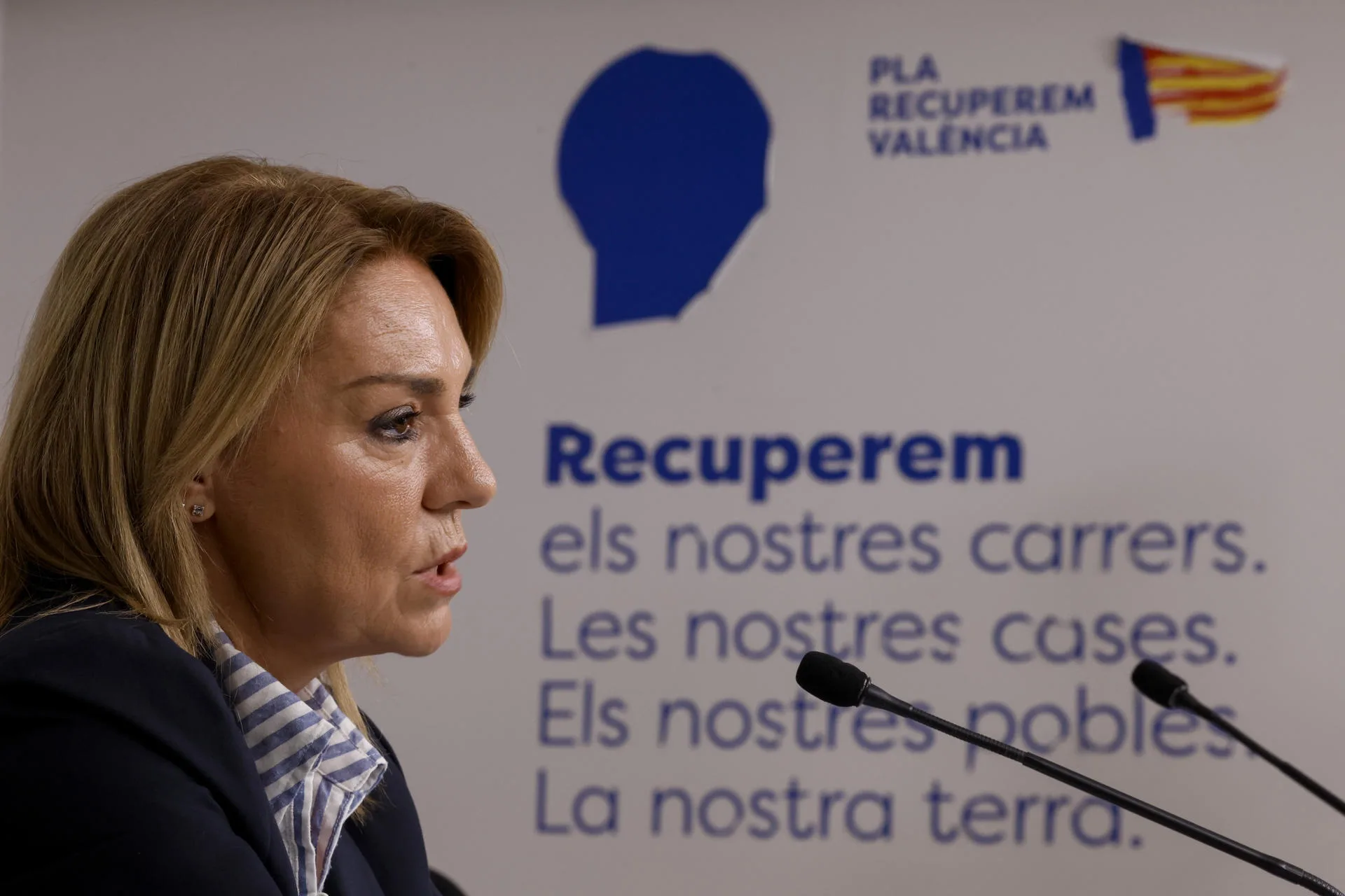 La portavoz del Consell, Susana Camarero, tras la reunión extraordinaria del Gobierno valenciano. EFE/Biel Aliño