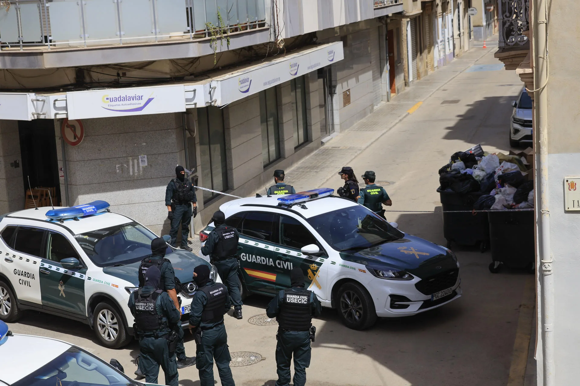 Imagen de archivo de la intervención policial por el tiroteo de Alfafar. EFE/Kai Försterling