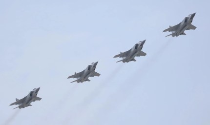 Aviones de combate rusos MIG-31, en una imagen de archivo.