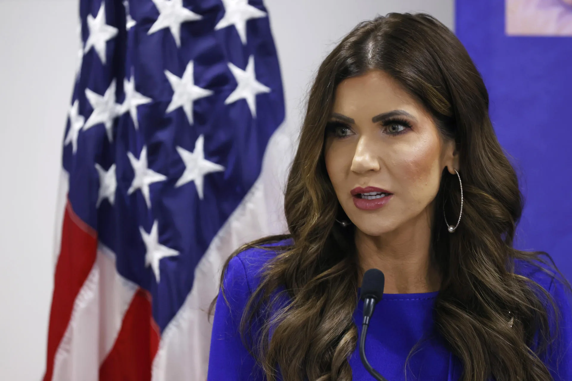 (FILE) - U.S. Secretary of Homeland Security Kristi Noem in a file photo. July 30, 2025. EFE/ Elvis González