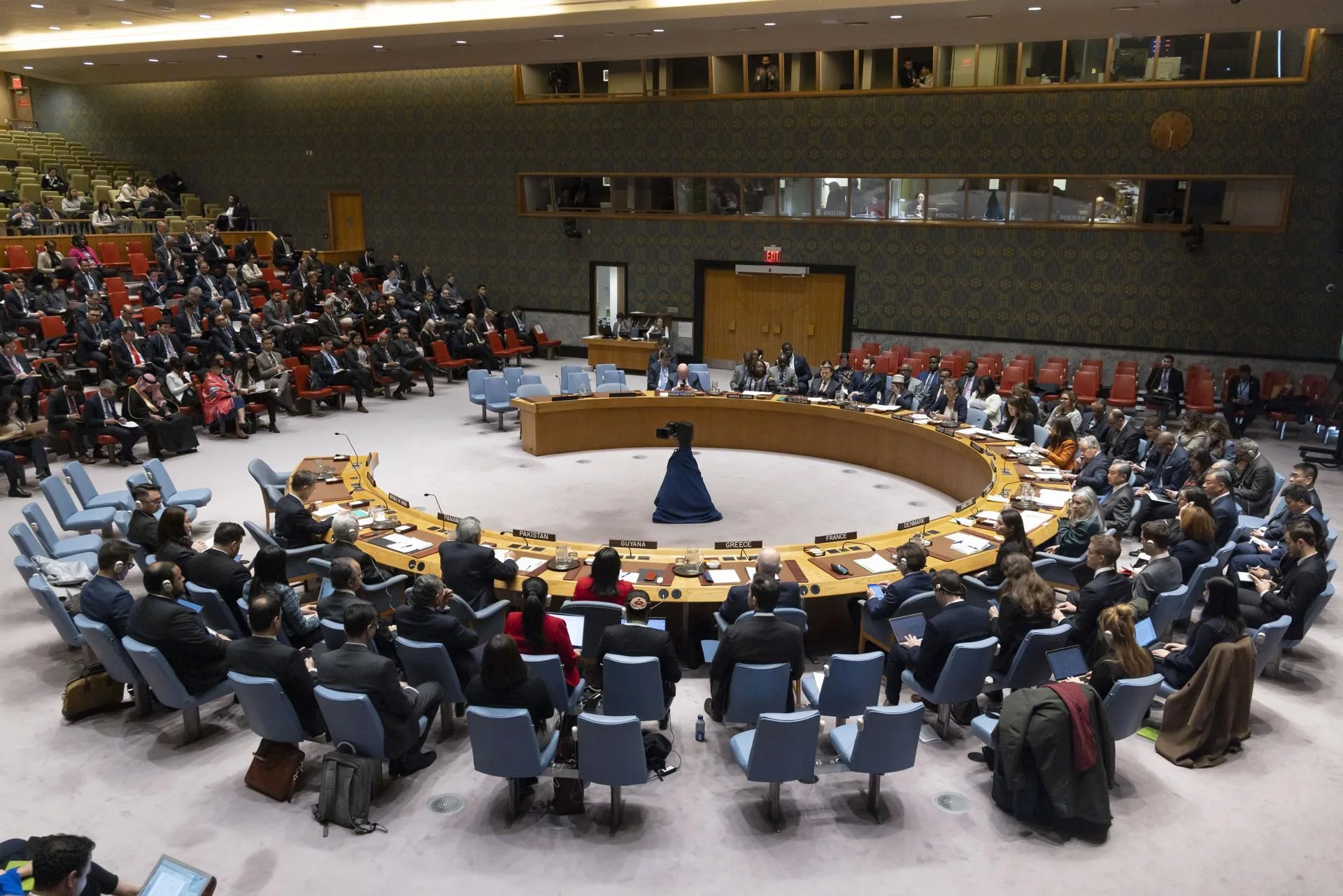 (FILE) - General view during a United Nations Security Council at the United Nations (UN) headquarters in New York, New York, USA, Feb. 18, 2025. EFE/EPA/JUSTIN LANE