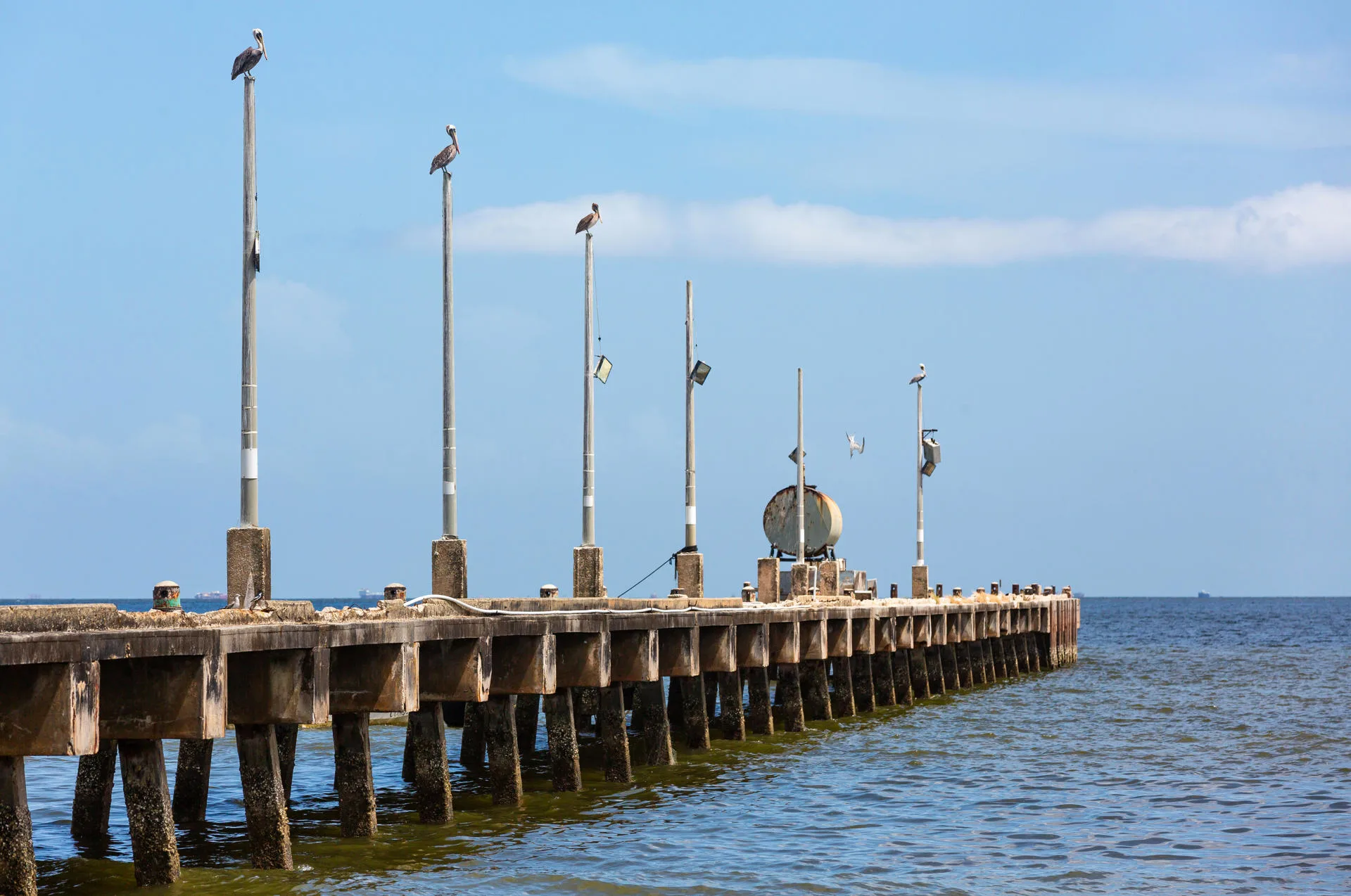 Photograph showing the dock where the Angel del Orinoco ferry from Venezuela docks in the port of Cedros, Trinidad and Tobago. Sep. 10, 2025. EFE/ Andrea de Silva