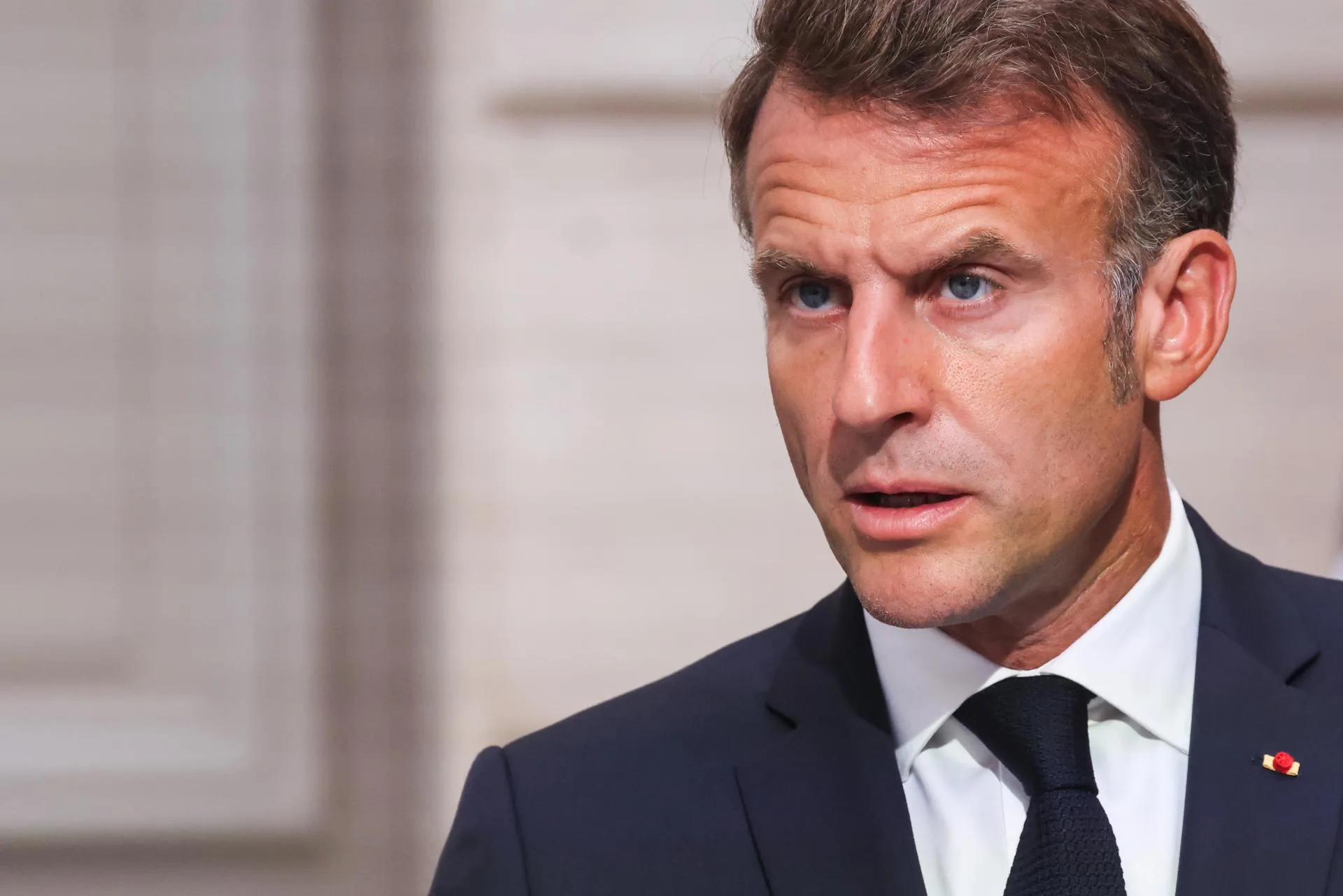 El presidente de Francia, Emmanuel Macron, durante una rueda de prensa, en una imagen de archivo. EFE/LUDOVIC MARIN