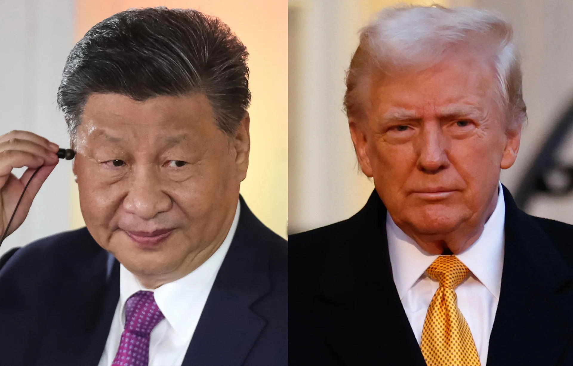 Combo de fotografías donde se observa al presidente de China, Xi Jinping (i), y al presidente electo de EE.UU., Donald Trump. EFE/Paolo Aguilar / Mohammed Badra