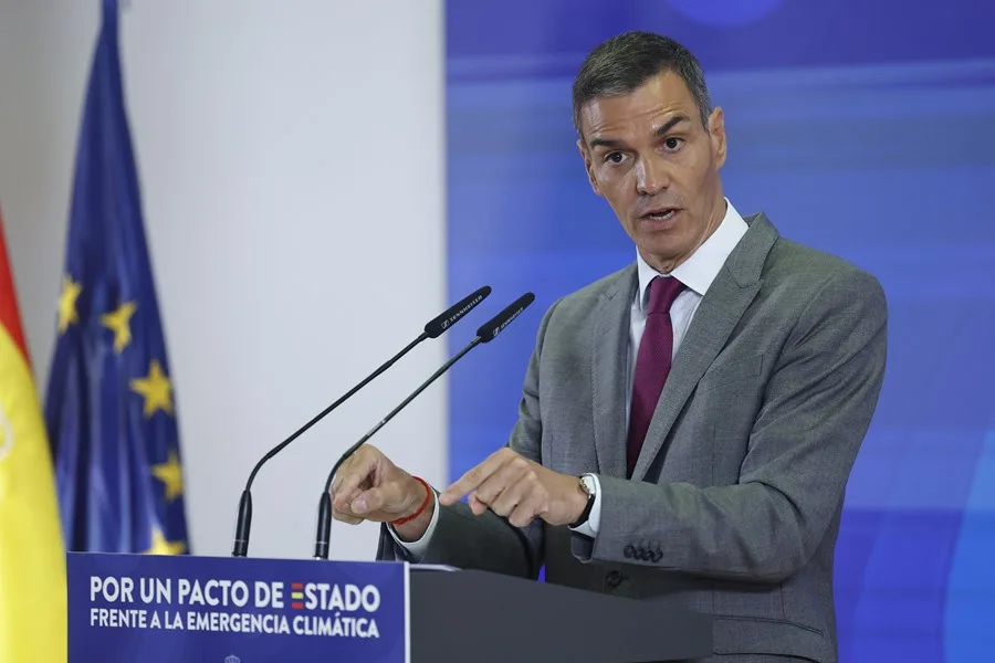 El presidente del Gobierno, Pedro Sánchez,