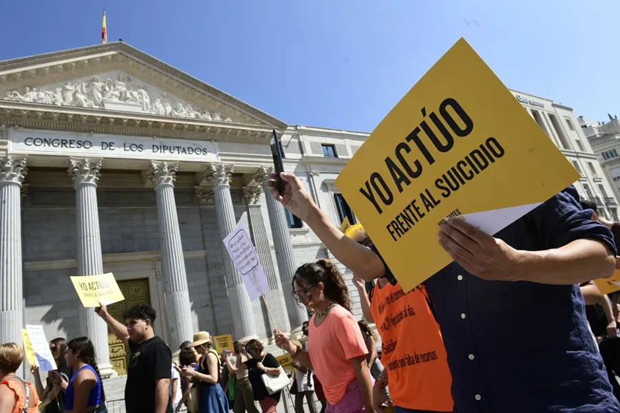 Manifestación en el Día Mundial de la Prevención del Suicidio.