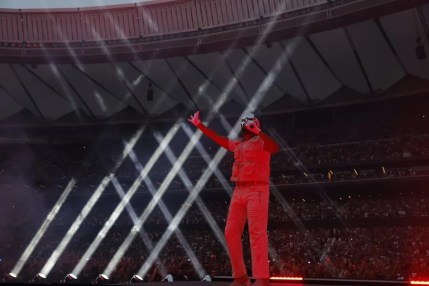 Un momento del concierto del artista estadounidense The Weeknd.