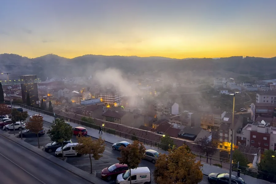 Vista de Zaragoza esta mañana.