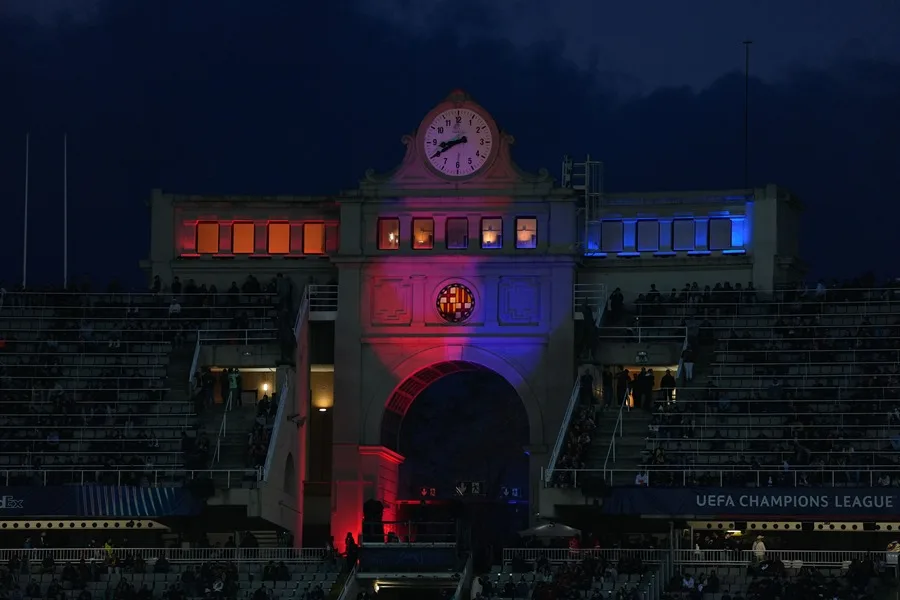 Imagen de un partido en el Estadio Olímpico Lluís Companys, en Barcelona.