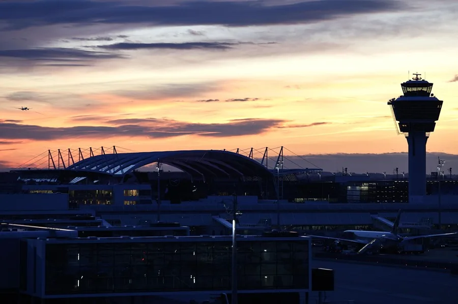 Vista exterior del Aeropuerto Internacional de Múnich