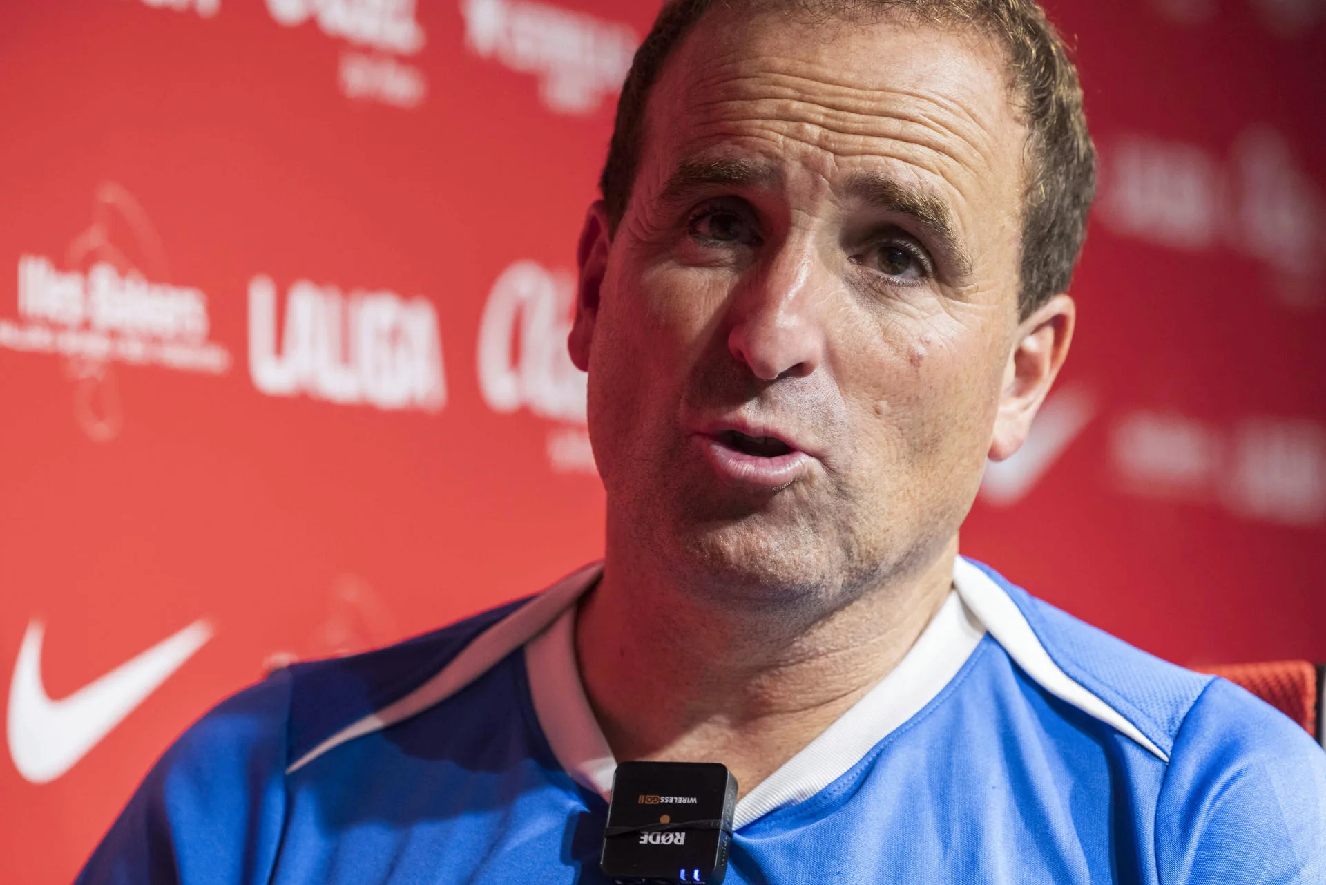 Jagoba Arrasate, entrenador del RCD Mallorca, durante la entrevista concedida a la Agencia EFE. EFE/ Cati Cladera