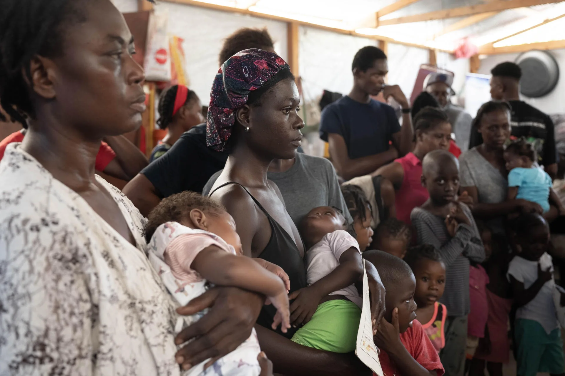 Photo courtesy of the World Food Programme (WFP) showing people attending a health day on Wednesday at the Jean Marie César School in Port-au-Prince, Haiti. Oct. 2, 2025. EFE/ María Gallar /World Food Programme/ EDITORIAL USE ONLY/ NO SALES/ ONLY AVAILABLE TO ILLUSTRATE THE ACCOMPANYING NEWS STORY (MANDATORY CREDIT)