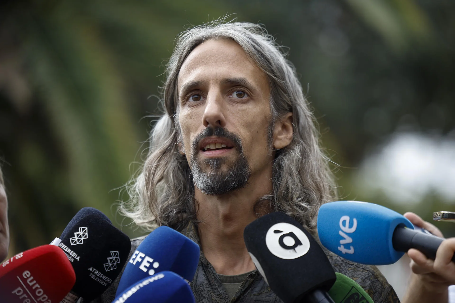 El diputado de Compromís en Les Corts Juan Bordera, uno de los 21 activistas españoles de la Flotilla Global Sumud liberados por Israel. EFE/Biel Aliño